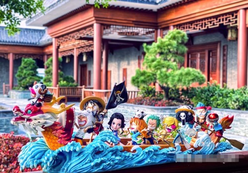 【In Stock】LB Studio One-Piece Straw Hat Pirates Crew Row A Dragon Boat SD Resin Statue