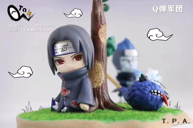 【Pre order】T.P.A-Soft Q Studio Naruto Akatsuki Series Uchiha Itachi&Hoshigaki Kisame ​​​SD Resin Statue Deposit