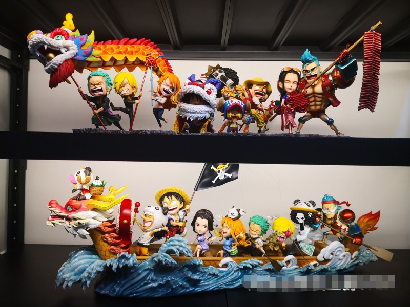 【In Stock】LB Studio One-Piece Straw Hat Pirates Crew Row A Dragon Boat SD Resin Statue