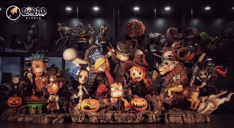 【In Stock】Showhand Studio​ One-Piece Halloween The straw hat Pirates SD ​Resin Statue