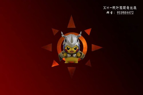 【In Stock】Maple Country & XH Studio Pokemon WarGreymon&MetalGarurumon Pikachu Resin Statue