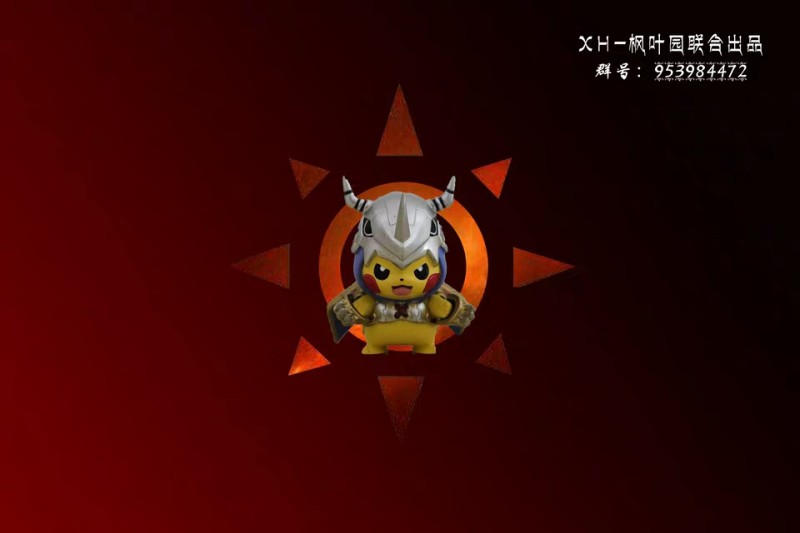 【In Stock】Maple Country & XH Studio Pokemon WarGreymon&MetalGarurumon Pikachu Resin Statue