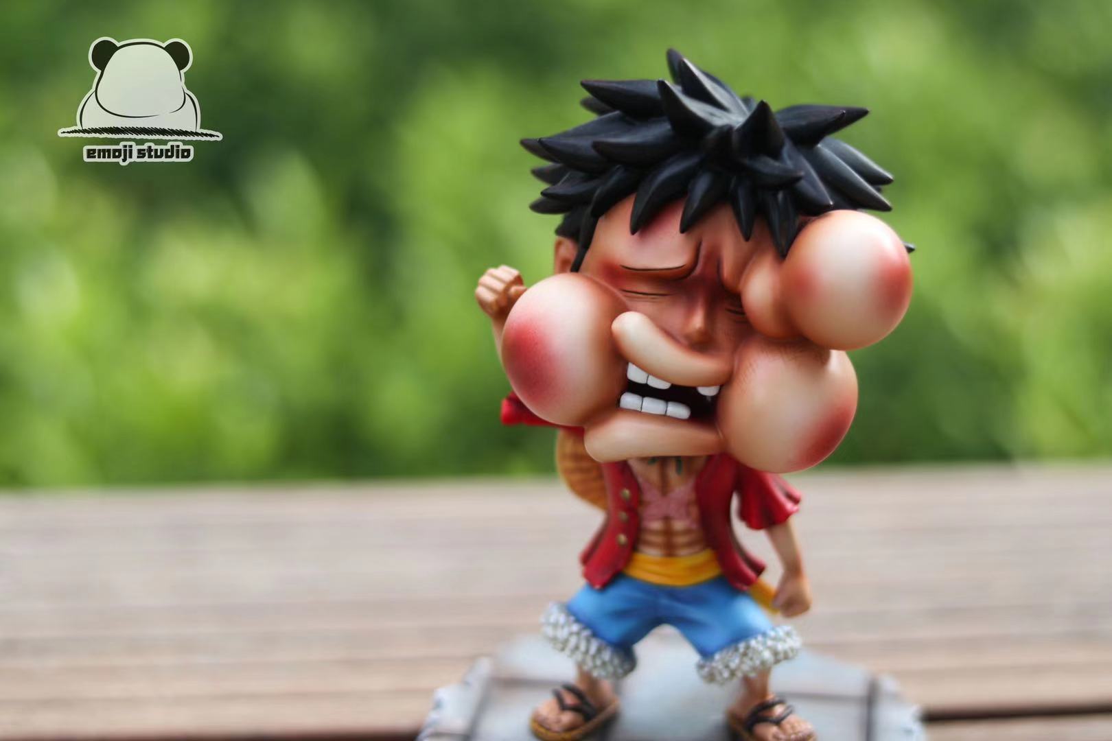 Pre order】Emoji Studio One-Piece Swollen Face Luffy 3.0 SD Resin
