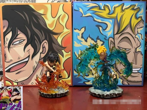 【In Stock】YZ Studio One Piece Yonko White Beard Edward Newgate Family Series Portgas·D· Ace WCF Scale Resin Statue