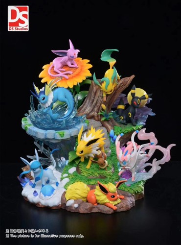 【Pre order】DS Studio Pokemon Anniversary Statue Eevee Family ​Resin Statue
