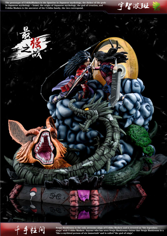 【Pre order】Green Lotus Studio Naruto Senju Hashirama VS Uchiha Madara SD Scale Resin Statue Deposit
