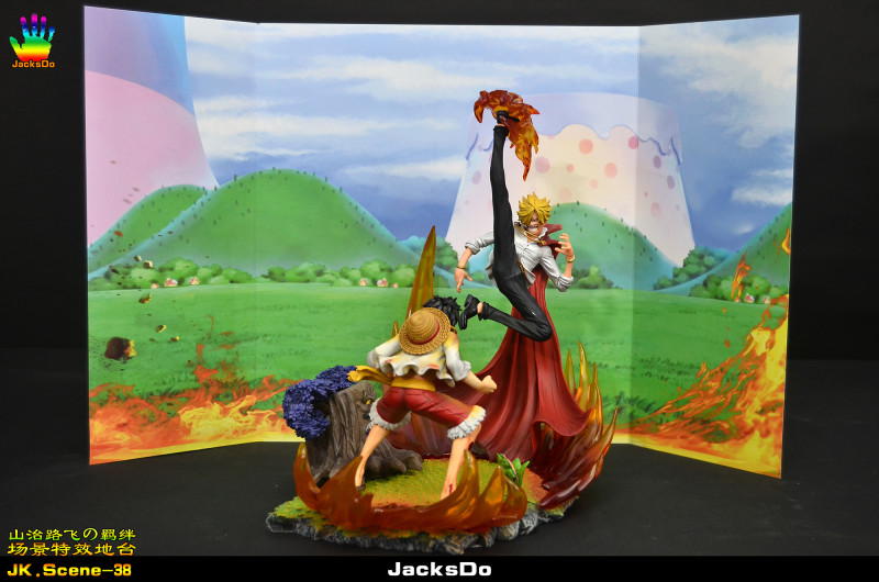 【In Stock】JacksDo Studio One Piece BWFC2 Sanji vs Luffy Scene Base Resin Statue