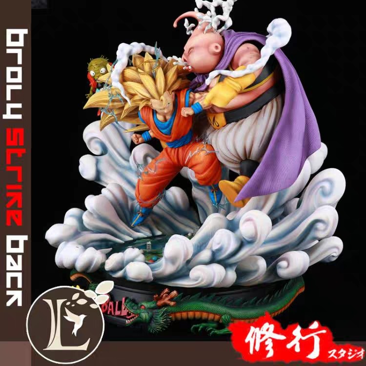 【Pre order】Luyan Xiuxing Studio Dragon Ball Z Super Saiyan3 Goku VS Majin Buu 1:6 Resin Statue Deposit