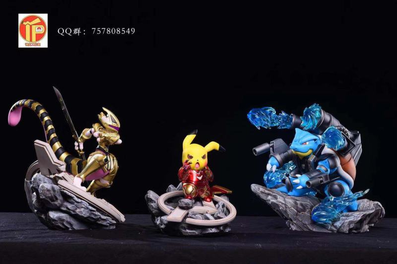 【Pre order】TiaoPi Studio Pokemon Iron Pikachu& WarMachine Blastoise Resin Statue Deposit