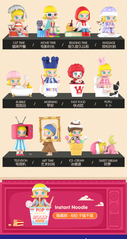 【In Stock】 POP Mart Series One day of Molly PVC Figure（Copyright）