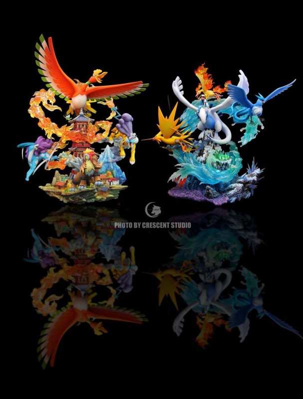 【In Stock】Crescent-Studio Pokemon Phoenix&Three sacred ​​​Resin Statue
