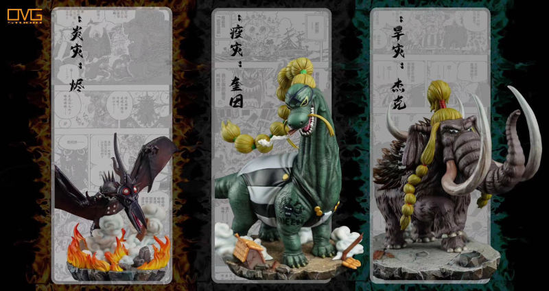 【In Stock】OMG Studio One-Piece Yonko KAIDO Pirates King Jack Queen Resin Statue