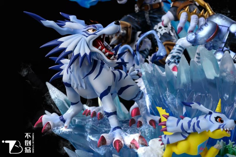 【Pre order】Tumbler Studio Digital Monster WereGarurumon with Ishida Yamato Resin Statue Deposit