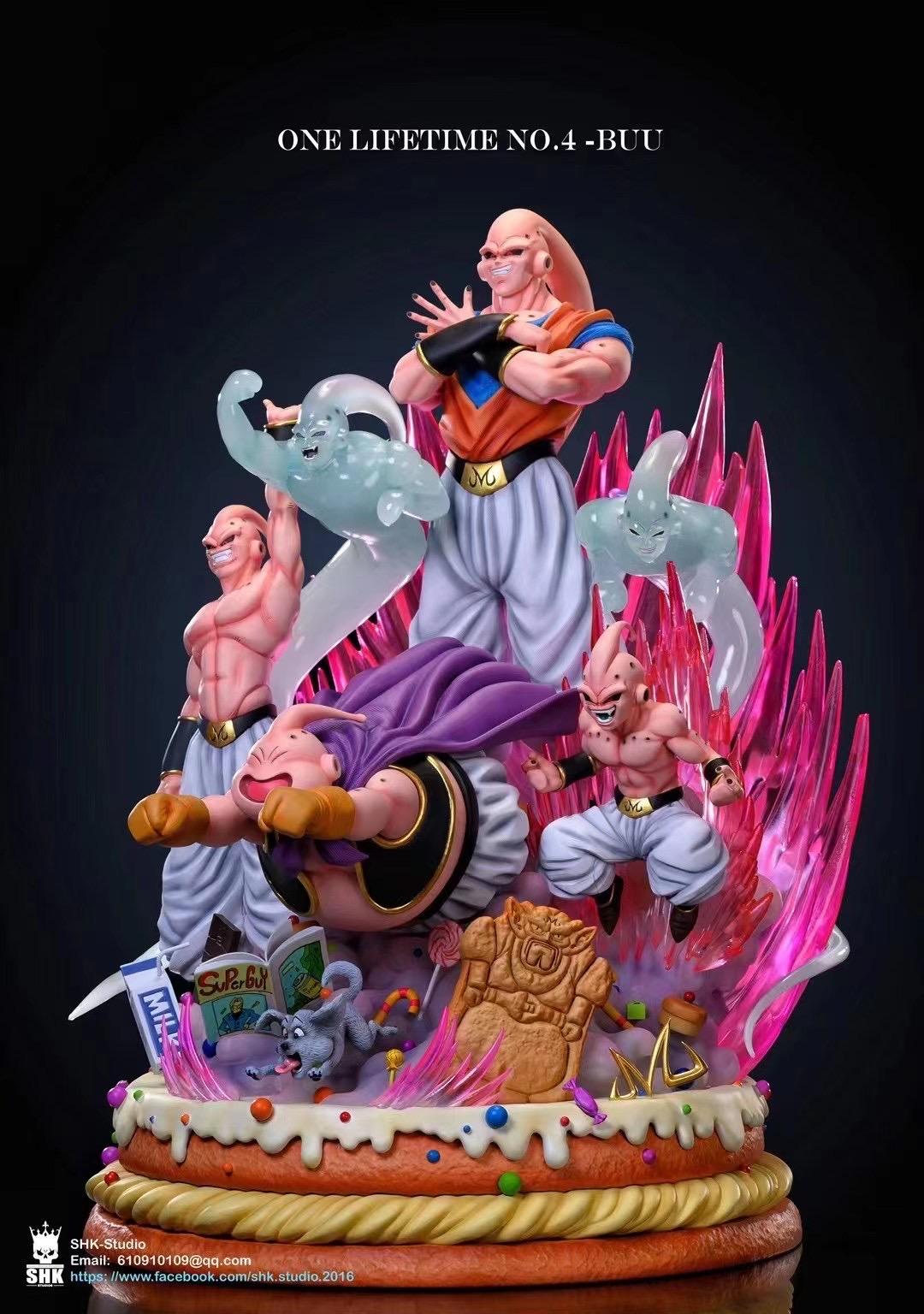 In Stock】SHK Studio Dragon Ball Z The Lifetime Of Buu Resin Statue