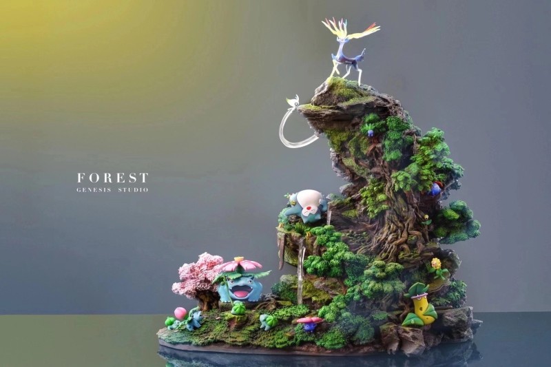 【In Stock】GENE Studio Pokemon The Forest Family Resin Statue