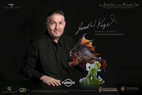 【Pre order】Zen punk 禅朋克& DarkSteel Toys Ancient Spirits Megapiranha paranensis resin statue Deposit