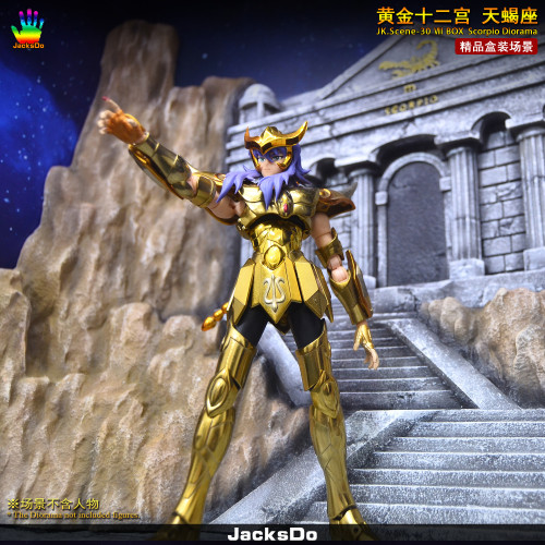 【Pre order】JacksDo Saint Seiya the zodiac constellations JK.Scene-30 Ⅷ BOX Zodiac Scorpio Diorama Resin Statue Deposit