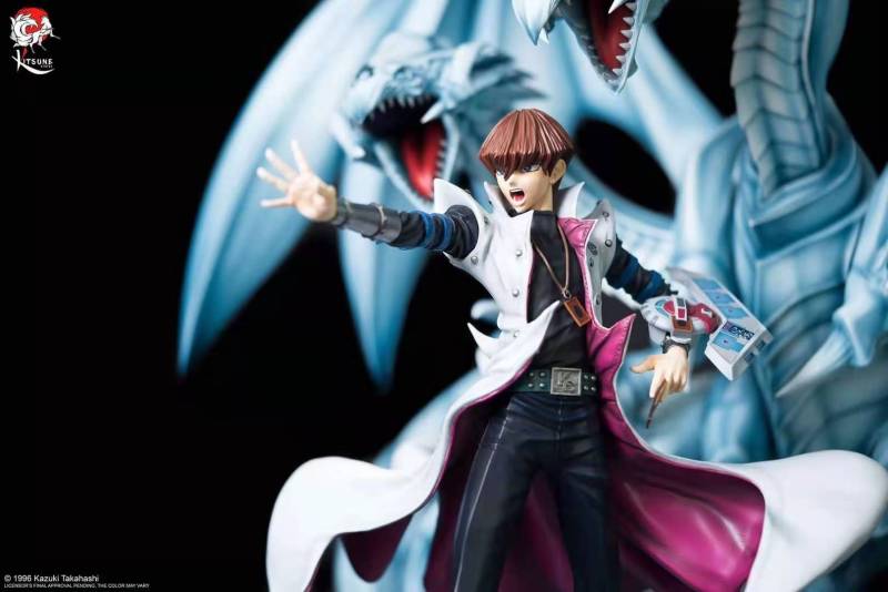 【In Stock】 Kitsune Statue Duel Monsters Yu-Gi-Oh​ 遊☆戯☆王Kaiba Seto with Blue Eyes White Dragon Resin Statue (Copyright)