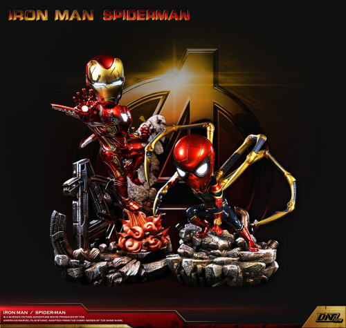 【Pre Order】DNF Toys IRON MAN MK85&IRON SPIDER SD Scale Resin Statue Deposit