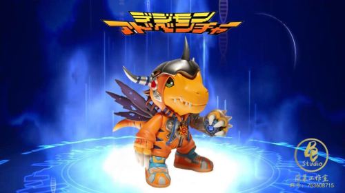 【Pre order】Spinach Studio Digital Monster Agumon COS Metal Greymon Resin Statue Deposit
