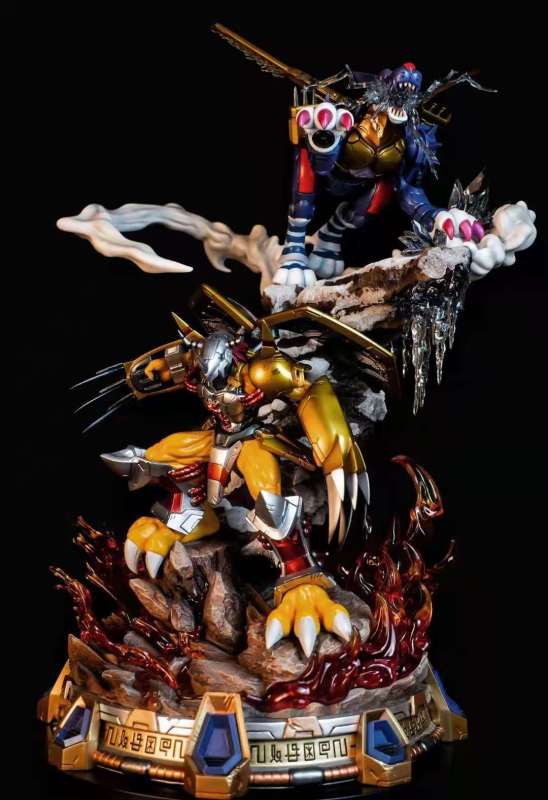 【In Stock】DIMWNSION POWER Studio Digital Monster WarGreymon and MetalGarurumon Resin Statue