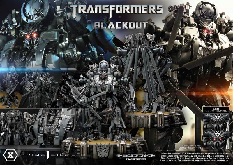 【In Stock】Prime 1 Studio Transformers MMTFM-30: BLACKOUT Resin Statue（Copyright）