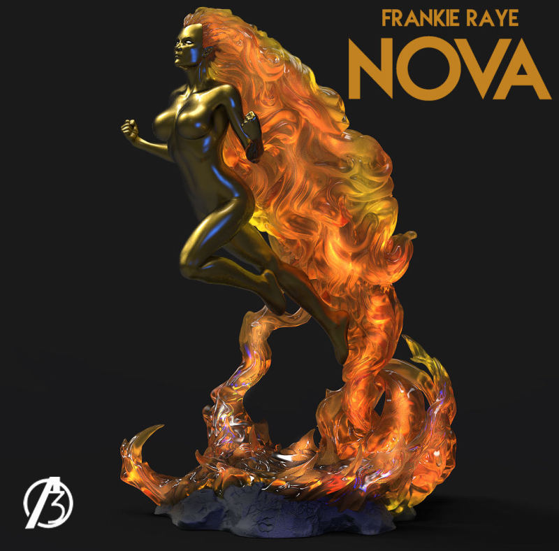 【Pre order】ALPHA 3 Studio Marvel Comics Nova Frankie Raye Resin Statue Deposit