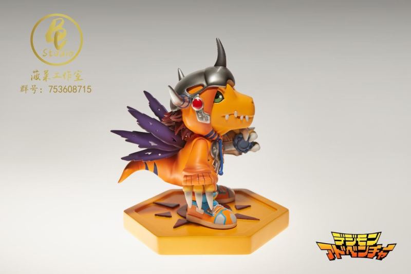 【Pre order】Spinach Studio Digital Monster Agumon COS Metal Greymon Resin Statue Deposit