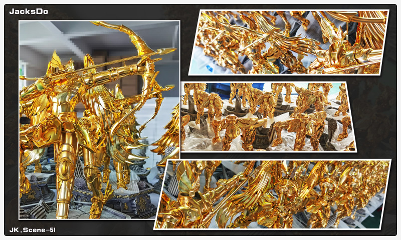 【In Stock】JacksDo Saint Seiya the Zodiac Golden Cloths Vol 01 Sagittarius Resin Statue