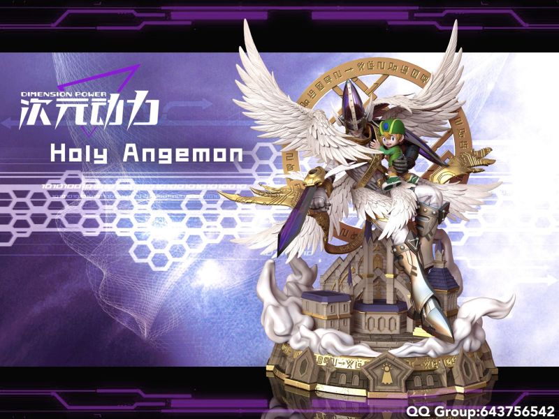 【Pre order】DIMWNSION POWER Studio Digital Monster ホーリーエンジェモン Holy Angemon with Takaishi Takeru Resin Statue