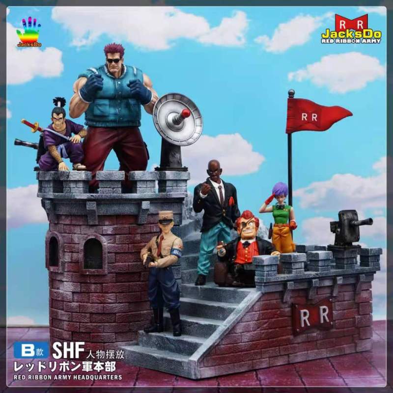 【In Stock】JacksDo Dragon Ball Z Red Ribbon Army Headquarters Resin Statue