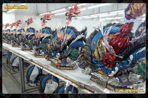 【In Stock】JacksDo One Piece Luffy vs Kaido Dragon Fighting Scene Resin Statue