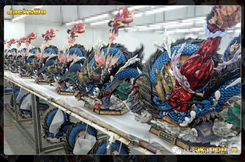 【In Stock】JacksDo One Piece Luffy vs Kaido Dragon Fighting Scene Resin Statue