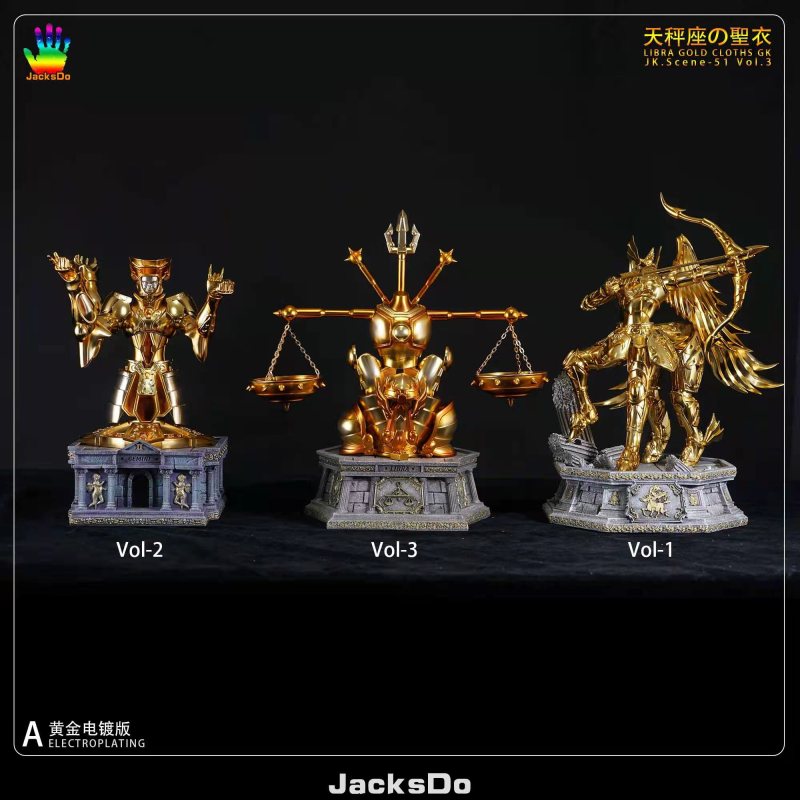 【In Stock】JacksDo Saint Seiya the Zodiac Golden Cloths Vol 03 Libra Resin Statue