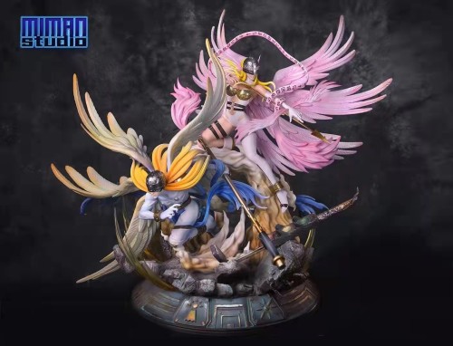 【Pre order】MIMAN Studio Digital Monster ホーリーエンジェモン Angemon with Angewomon Resin Statue
