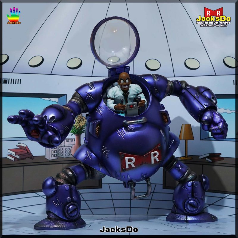 【In Stock】JacksDo Dragon Ball Z Red Ribbon Army Member Vol.8 Staff Officer Black Battle Jacket Resin Statue