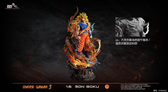 【Pre order】YUNQI CREATE Dragon Ball Z Super Goku SSJ3 Resin Statue Deposit
