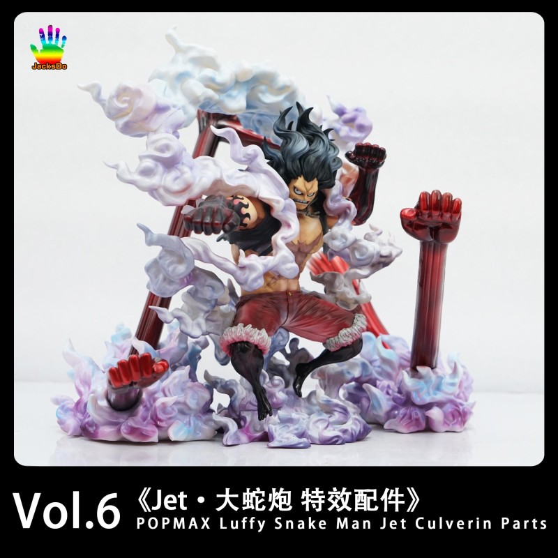 【In Stock】JacksDo Studio One Piece POPMAX Parts Vol.6 Luffy Snake Man Jet Culverin Parts Resin Statue