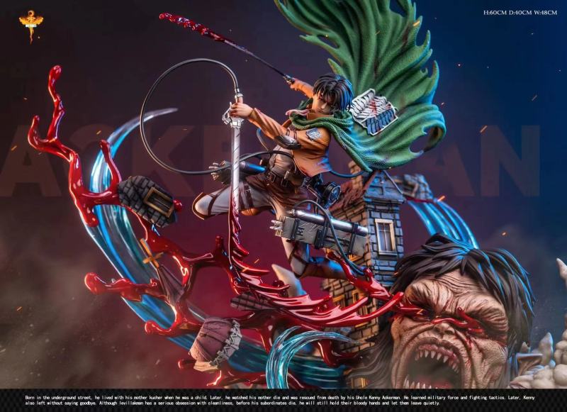 【In Stock】DT Studio Attack on Titan Levi·Ackerman VS Beast Titan Resin Statue
