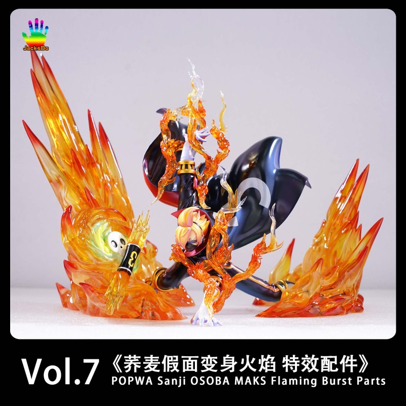 【In Stock】JacksDo Studio One Piece POPMAX Parts Vol.7 POPWA Sanji OSOBA MAKS Flaming Burst Resin Statue