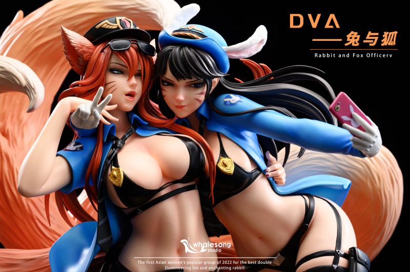 【In Stock】WhaleSong Studio D.va&Ahri Rabbit and FOX 1/4 Resin Statue