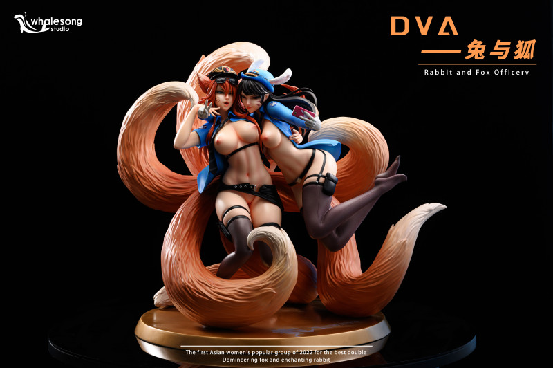 【In Stock】WhaleSong Studio D.va&Ahri Rabbit and FOX 1/4 Resin Statue