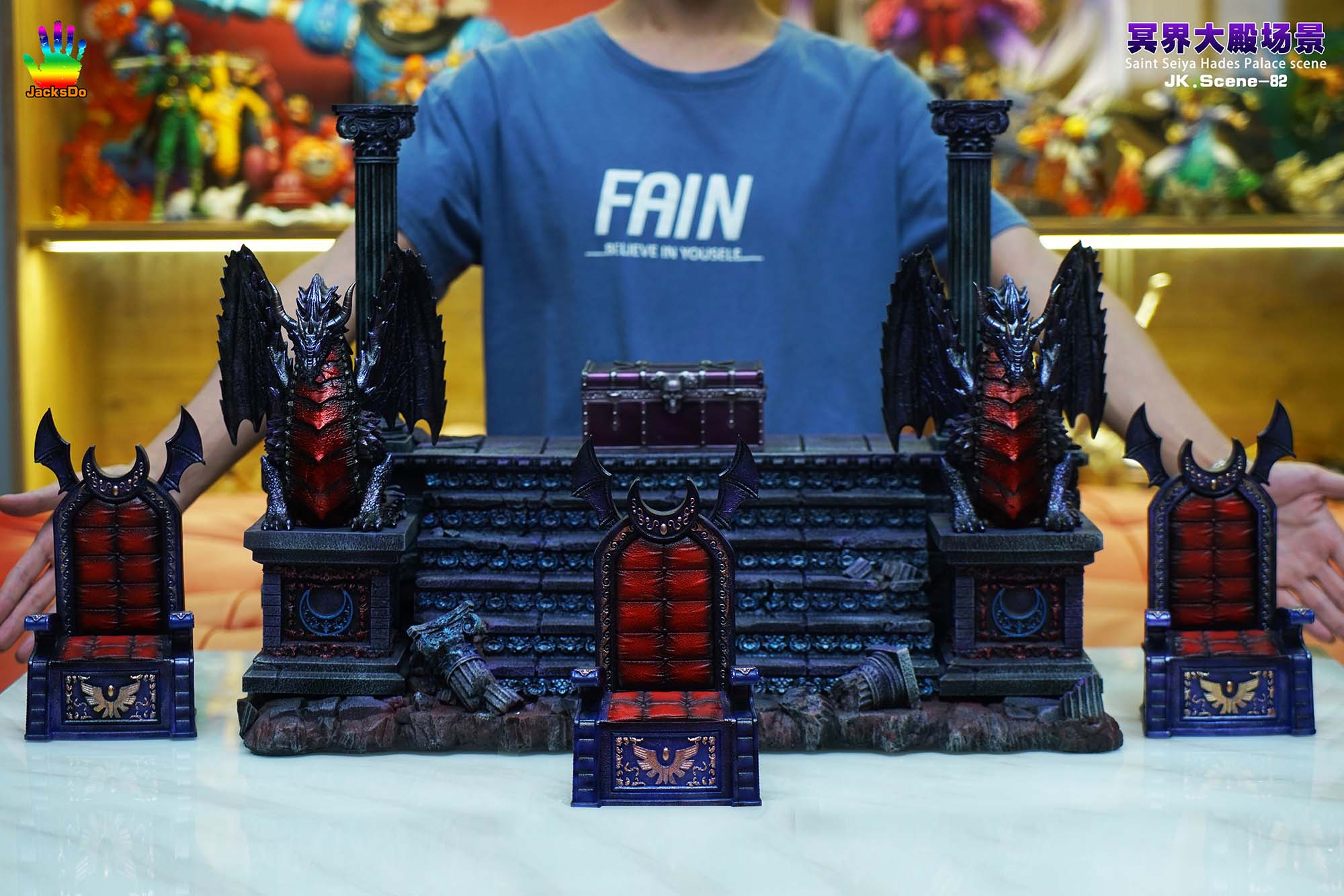 In Stock】JacksDo Saint Seiya Hades Palace Scene Resin Statue