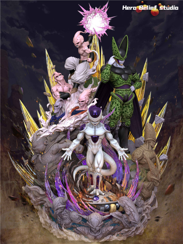 【In Stock】Hero Belief Studio Dragon Ball Three villains Frieza Cell Buu 1/6 Resin statue