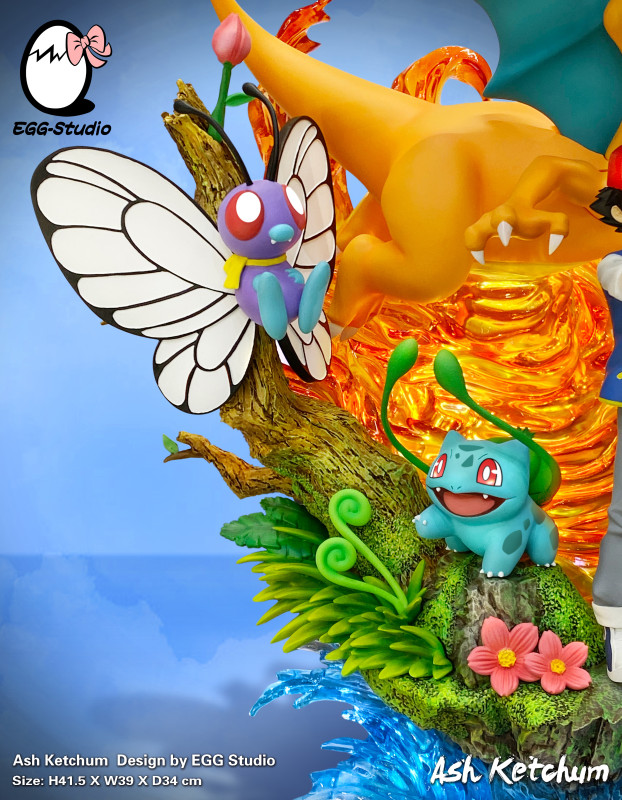 【In Stock】EGG-Studio Pokemon Ash Ketchum family photo Resin statue