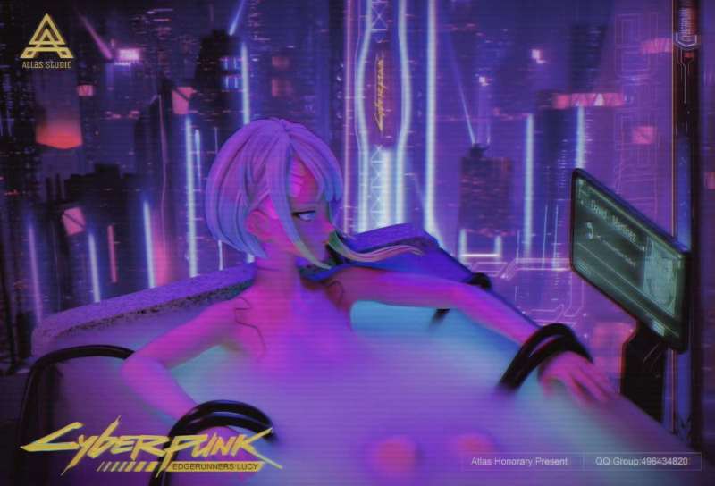 【Pre order】Atlas Studio Cyberpunk: Edgerunners Ice bath Lucy Resin Statue