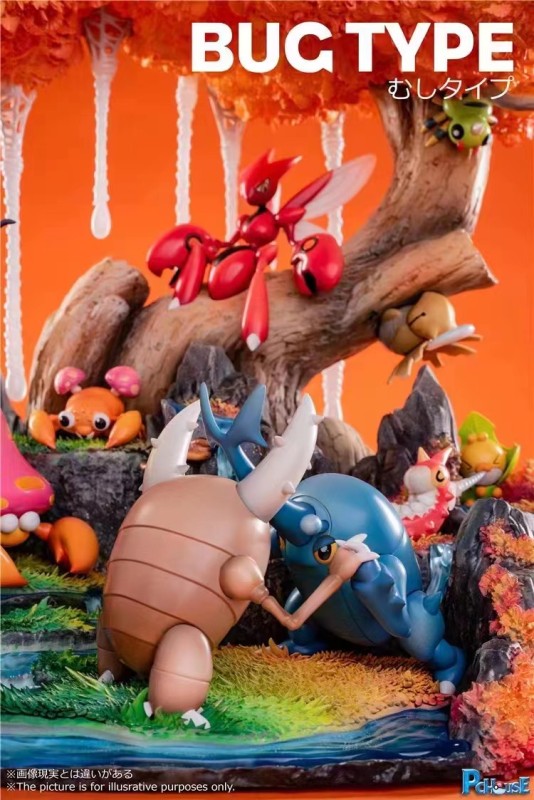 【In Stock】Pc house Studio Pokemon Bug Type Resin statue