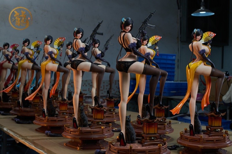 【In Stock】Dragon Studio Resident Evil Cheongsam  Ada Wong​ 1/4 Scale Resin Statue