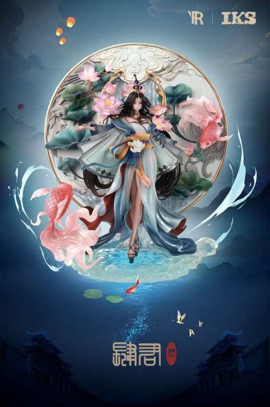 【Pre order】IKS Studio Chinese style gold lotus 1/6 Resin Statue
