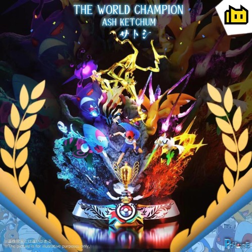 【In Stock】PC House Pokemon We are champions Ash Ketchum Resin Statue